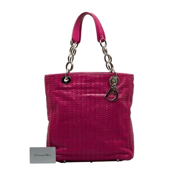 Dior Handbags - Dior Lovely Lady Dior Woven Leather Handbag